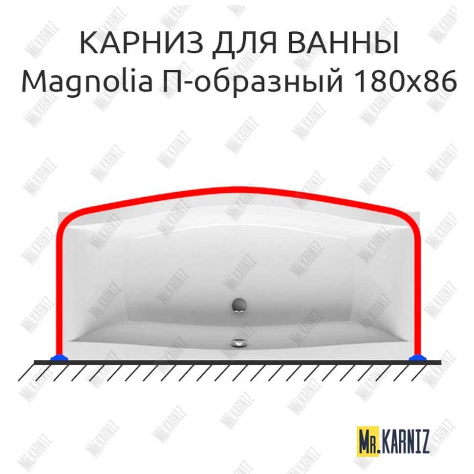 Карниз для ванны Ravak Magnolia П-образный 180х86 Усиленный 20 мм MrKARNIZ Карниз для ванны Ravak Magnolia П-образный 180х86 Усиленный 20 мм MrKARNIZ